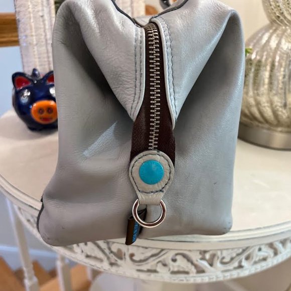 Gabs Flat Bag in Grey and Blue - Picture 3 of 12